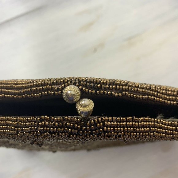 VINTAGE Japan Kissing Clasp Beaded Evening Handbag - Picture 7 of 8